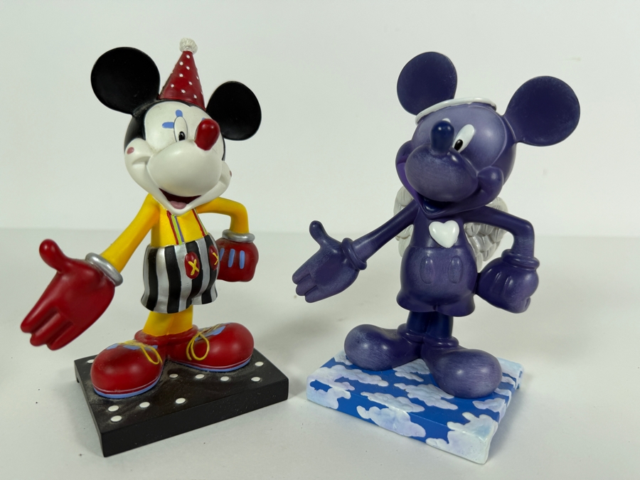 Vintage 2004 Westland Giftware Disney Mickey InspEARations Let's Party Clown And Always My Angel Figurine Set 6'H [Photo 3]