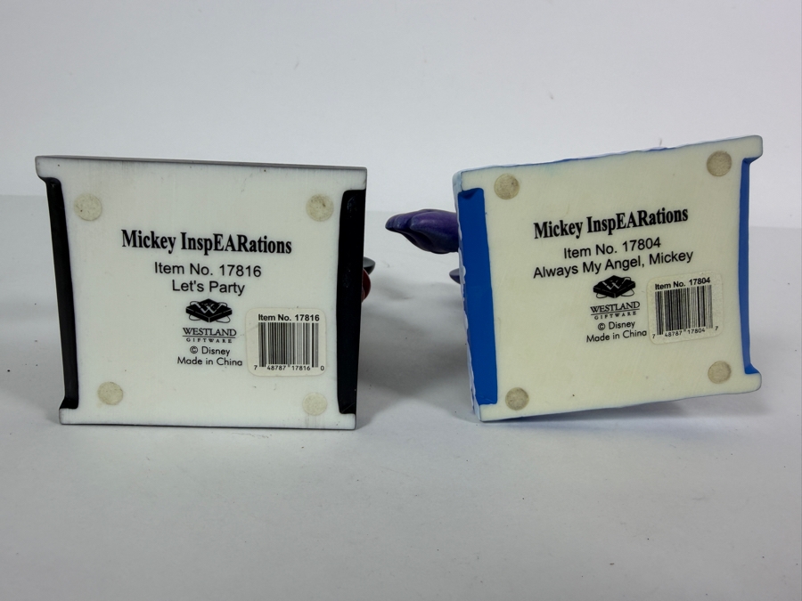 Vintage 2004 Westland Giftware Disney Mickey InspEARations Let's Party Clown And Always My Angel Figurine Set 6'H [Photo 5]