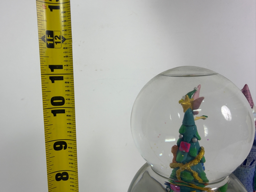 Vintage Large Disney Store Exclusive Mickey And Friends Christmas Village Double Bubble Musical Snow Globe 11'H [Photo 8]