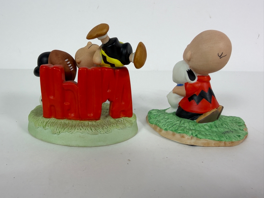 Vintage 2000 Peanuts Gallery Peanuts Comic Strip Sentiment Ceramic Figurine Lot Of Two 3.5'H [Photo 4]