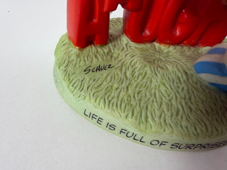 Vintage 2000 Peanuts Gallery Peanuts Comic Strip Sentiment Ceramic Figurine Lot Of Two 3.5'H [Photo 6]