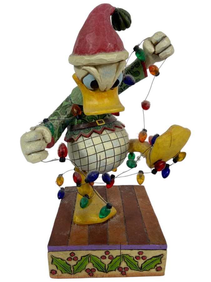 Vintage 2007 Jim Shore Disney Traditions Santa's High Strung Helper Donald Duck Figurine 7.5'H