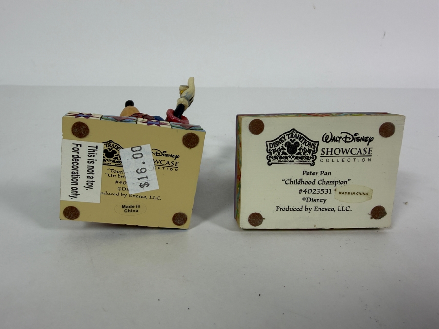 Disney Traditions Jim Shore 'Touch of Magic' Sorcerer Mickey Mouse Figurine and 'Childhood Champion' Peter Pan Figurine 4H [Photo 4]