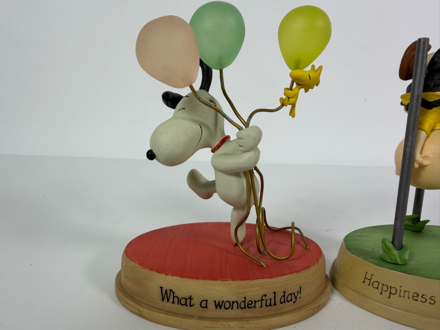 2010 Hallmark Peanuts Gallery 'What a Wonderful Day!' Figurine and 2013 Hallmark Peanuts Figurine 'Happiness is All in How You Look at Things' 6H [Photo 3]