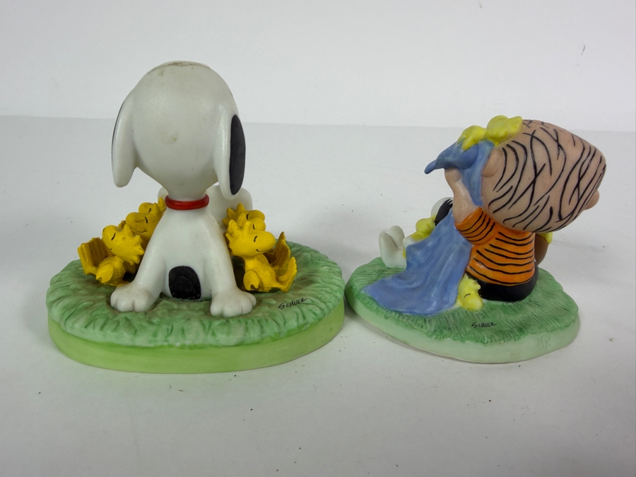  2002 Hallmark Peanuts Gallery 'A Friendly Shoulder' Figurine and 2010 Hallmark Peanuts Gallery 'What a Wonderful Day!' Snoopy and Woodstock Figurine 3H [Photo 5]