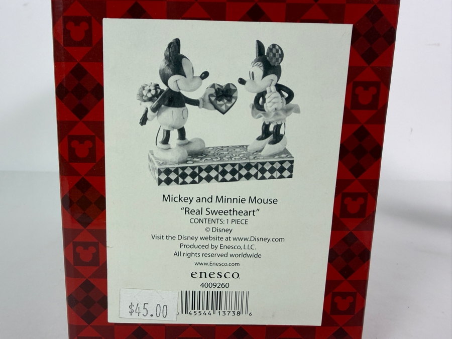 'Real Sweetheart' Mickey and Minnie Mouse Figurine from the Disney Traditions Collection by Jim Shore with Original Box 6.5W X 3D X 6H [Photo 10]