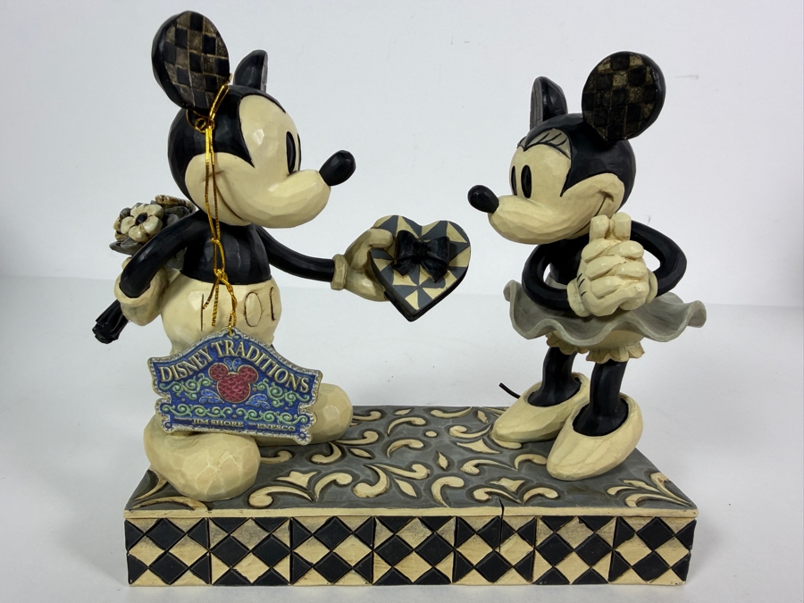 'Real Sweetheart' Mickey and Minnie Mouse Figurine from the Disney Traditions Collection by Jim Shore with Original Box 6.5W X 3D X 6H [Photo 3]