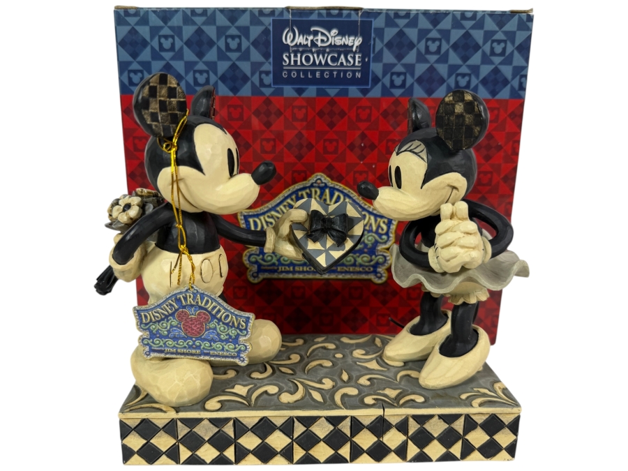 'Real Sweetheart' Mickey and Minnie Mouse Figurine from the Disney Traditions Collection by Jim Shore with Original Box 6.5W X 3D X 6H