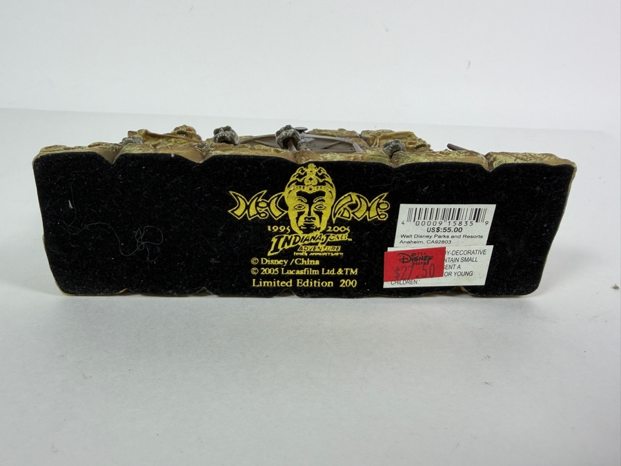 Rare Vintage 2005 Limited Edition of 200 Disneyland Indiana Jones Adventure 10th Anniversary Clock 7'H [Photo 6]