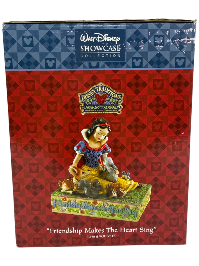 Jim Shore Disney Traditions Snow White 'Friendship Makes The Heart Sing' Figurine with Original Box
