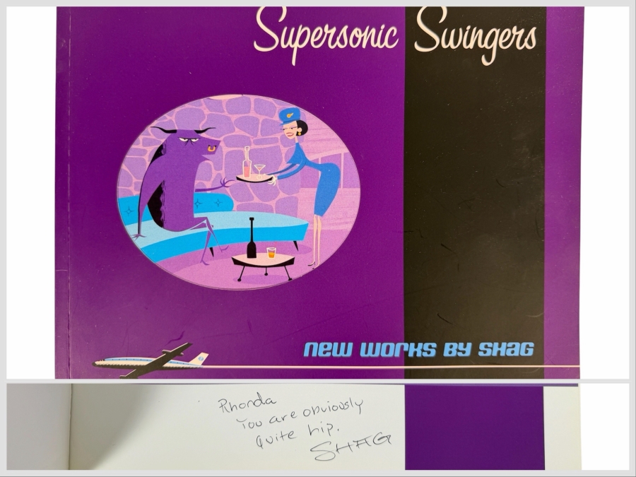 Artist Signed 'Supersonic Swingers' 2000 Josh Agle New Works by Shag Softcover Edition Signed by Shag
