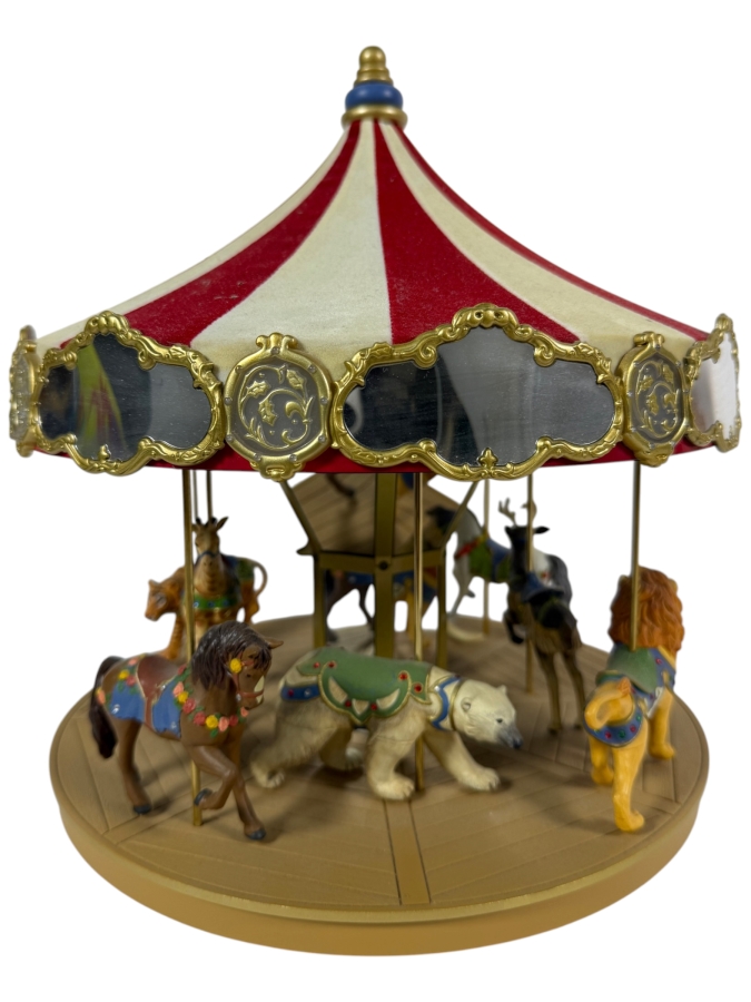 Vintage 2004 Hallmark Keepsake Ornament Carousel Display 11.5'H