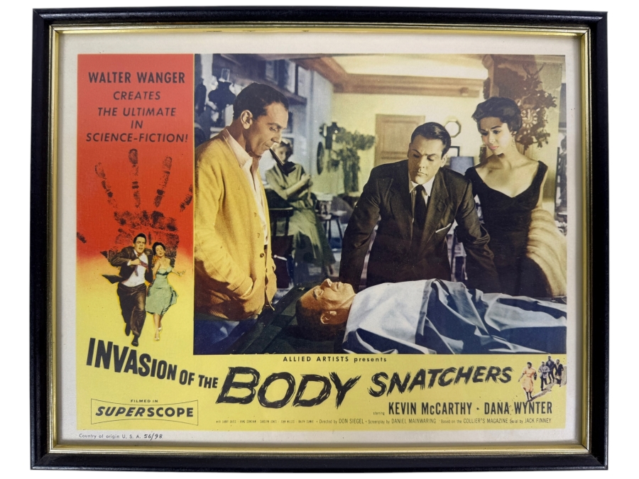 Vintage 1956 Lobby Card for the Science-Fiction Film Invasion of the Body Snatchers 56/98 Framed 14.5 X 11.5