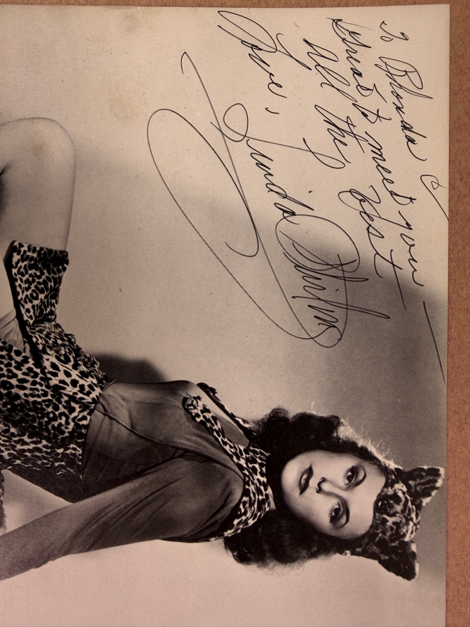 Signed Photograph Featuring Actress Linda Stirling Known for her Roles in 1940s Movie Serials like The Tiger Woman 8.5 X 11 [Photo 4]
