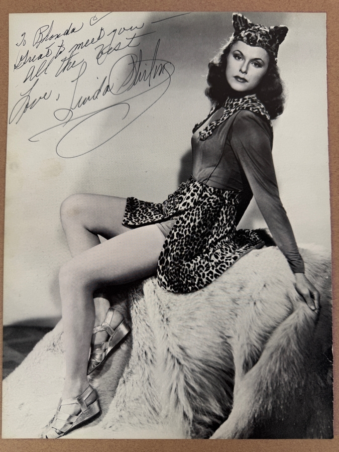 Signed Photograph Featuring Actress Linda Stirling Known for her Roles in 1940s Movie Serials like The Tiger Woman 8.5 X 11 [Photo 2]