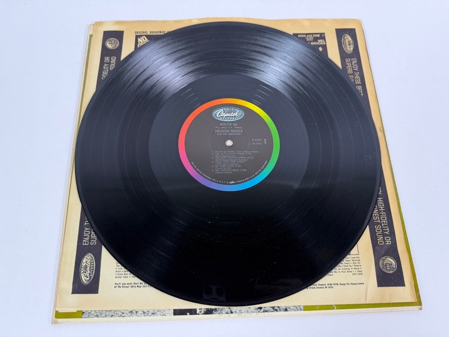 1962 Vinyl Album Titled Route 66 Theme and Other Great TV Themes by Nelson Riddle and His Orchestra [Photo 3]