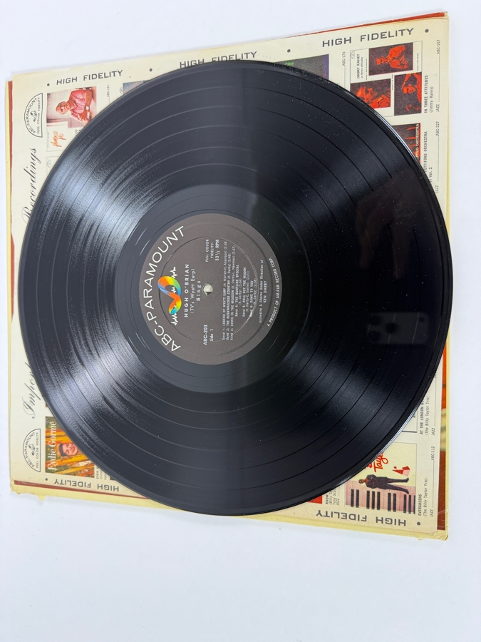 1957 Vinyl Record Album Titled TV's Wyatt Earp Sings Featuring Hugh O'Brian on the ABC-Paramount Label [Photo 3]