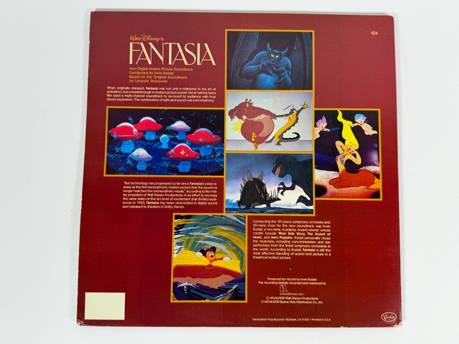 1982 Buena Vista Records Release of Walt Disney's Fantasia Featuring the New Digital Motion Picture Soundtrack Conducted by Irwin Kostal [Photo 3]