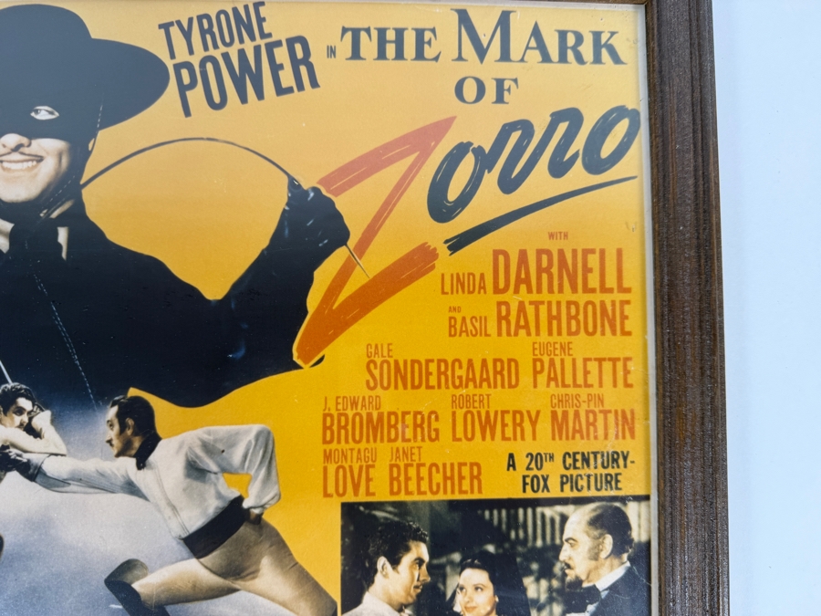 Vintage 1940 The Mark of Zorro Lobby Card Framed 15 X 12 [Photo 3]