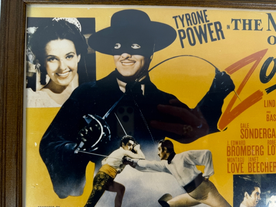 Vintage 1940 The Mark of Zorro Lobby Card Framed 15 X 12 [Photo 2]