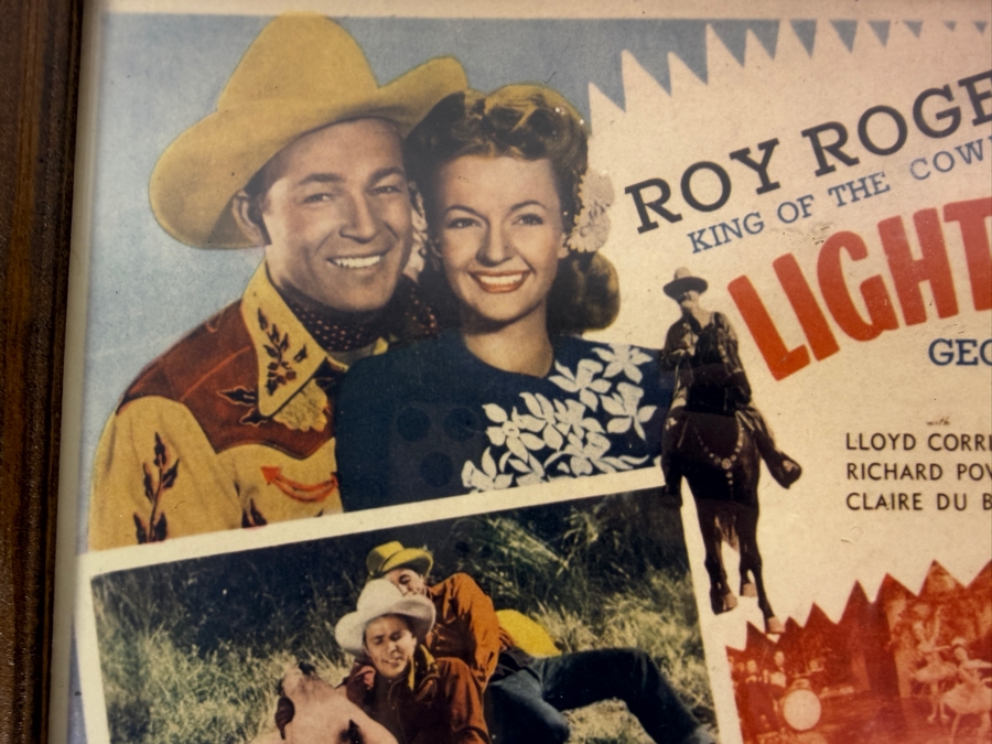 Lights In Old Santa Fe Lobby Card Roy Rogers, Dale Evans and Trigger Framed 15 X 12 [Photo 3]