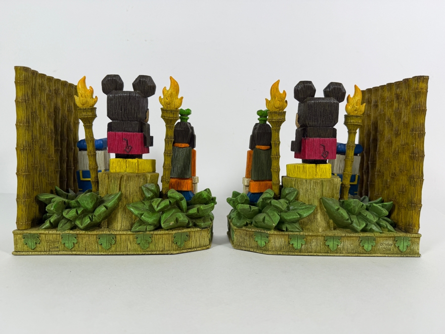 Official Disney Parks Polynesian Village Resort Souvenir Tiki Bookend Set 7'H [Photo 5]