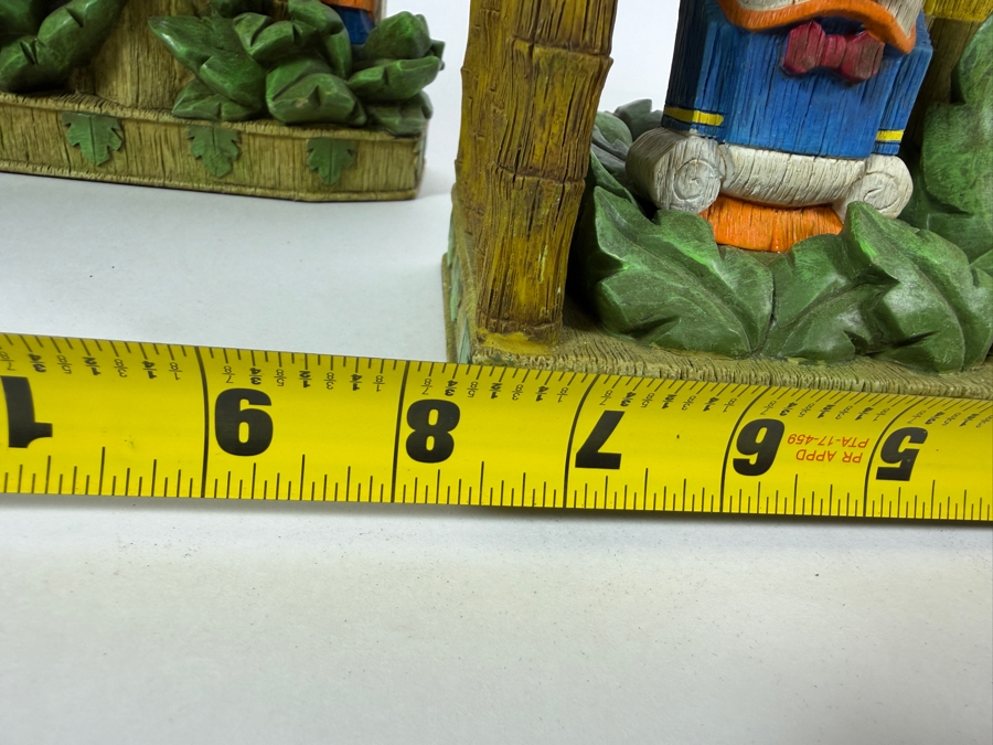 Official Disney Parks Polynesian Village Resort Souvenir Tiki Bookend Set 7'H [Photo 8]