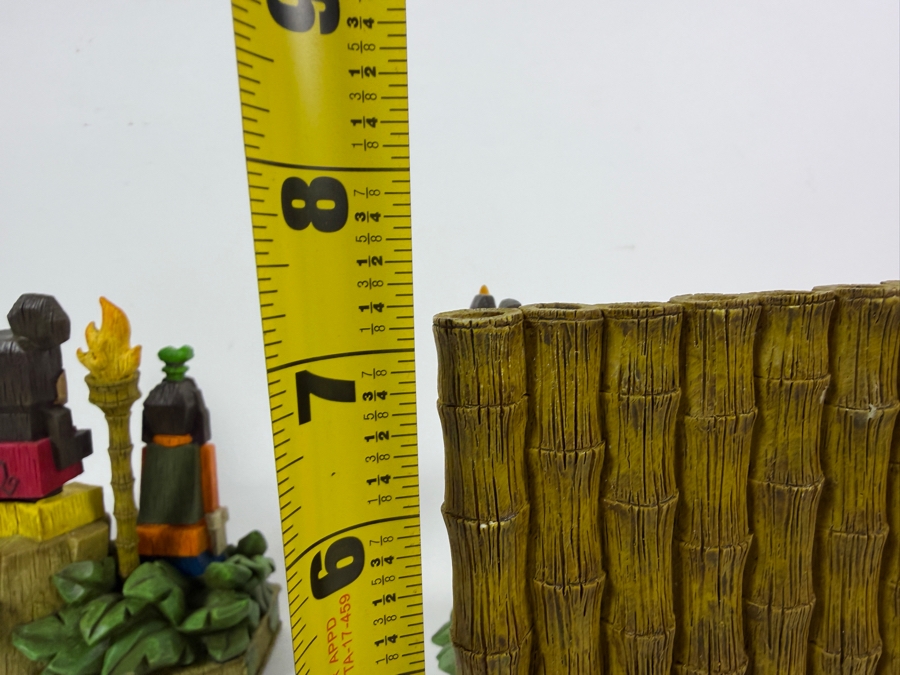 Official Disney Parks Polynesian Village Resort Souvenir Tiki Bookend Set 7'H [Photo 10]