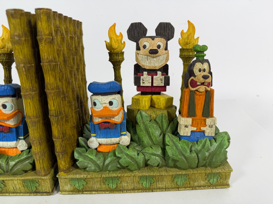 Official Disney Parks Polynesian Village Resort Souvenir Tiki Bookend Set 7'H [Photo 4]