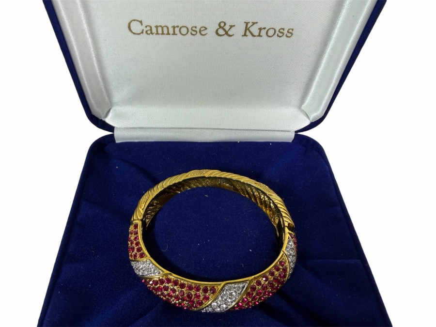 The Danbury Mint Jacqueline Kennedy Swarovski Crystal Bangle by Camrose & Kross