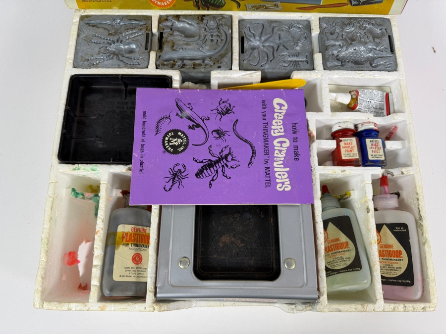 Vintage 1964 Mattel Thingmaker Toy Featuring Creepy Crawlers - Bottom Of Styrofoam Packaging Has Some Damage [Photo 3]