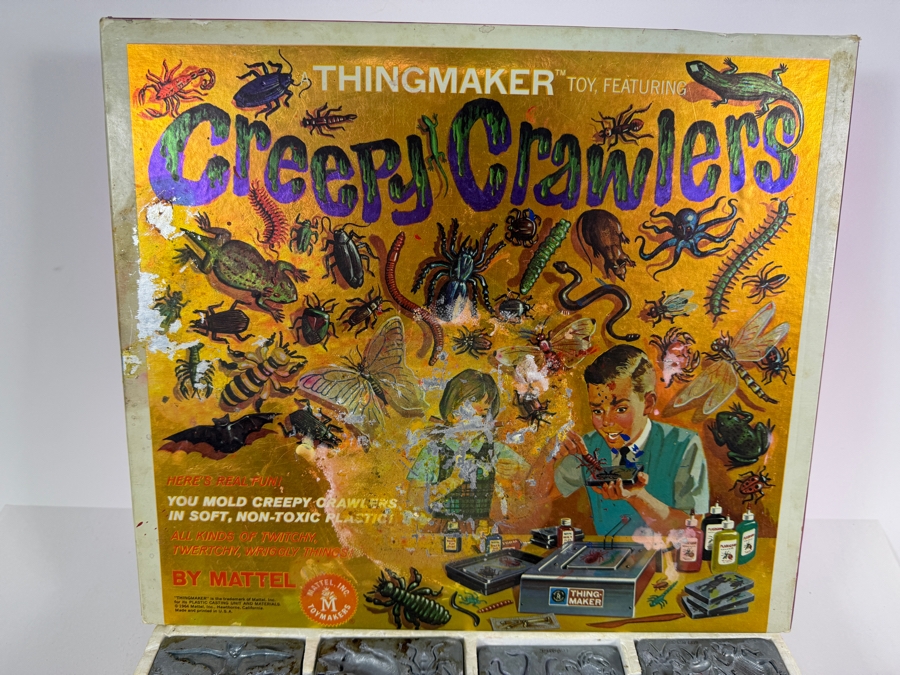 Vintage 1964 Mattel Thingmaker Toy Featuring Creepy Crawlers - Bottom Of Styrofoam Packaging Has Some Damage [Photo 2]
