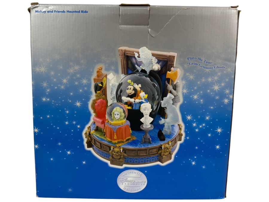 Disney Store Exclusive 'Mickey and Friends Haunted Ride' Musical Snow Globe Which Plays the Tune 'Grim Grinning Ghosts' with Original Box