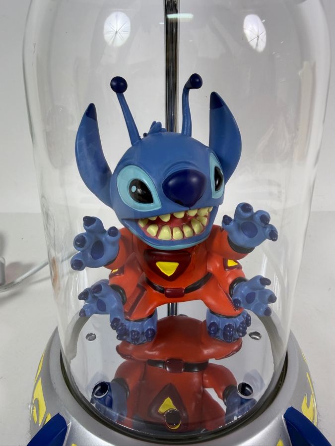 Rare Disney Stitch 'Experiment 626' Lamp Featuring Stitch in his Prisoner Suit Inside a Glass Dome 15H [Photo 4]