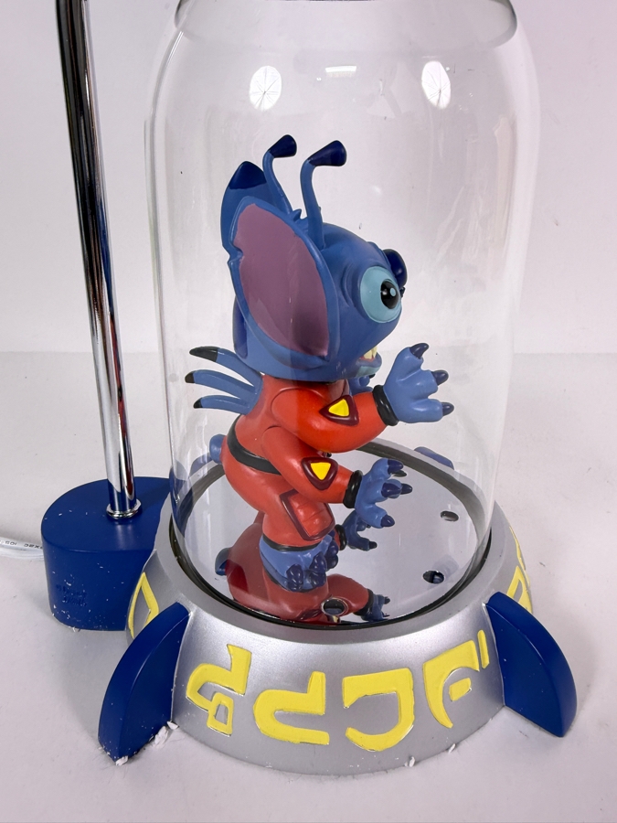 Rare Disney Stitch 'Experiment 626' Lamp Featuring Stitch in his Prisoner Suit Inside a Glass Dome 15H [Photo 6]
