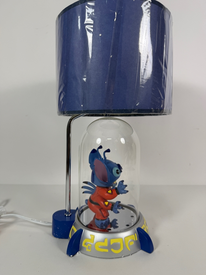 Rare Disney Stitch 'Experiment 626' Lamp Featuring Stitch in his Prisoner Suit Inside a Glass Dome 15H [Photo 5]