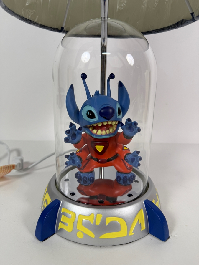 Rare Disney Stitch 'Experiment 626' Lamp Featuring Stitch in his Prisoner Suit Inside a Glass Dome 15H [Photo 3]