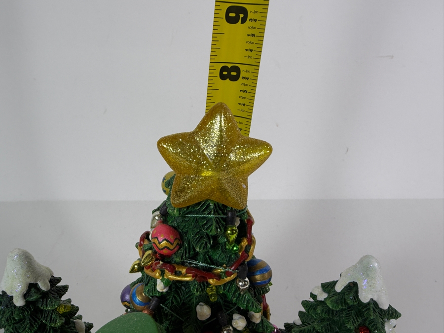 Danbury Mint Peanuts Christmas Tree Sculpture Titled 'Christmas Time Is Here!' with Original Box 9.5W X 7.5H [Photo 7]