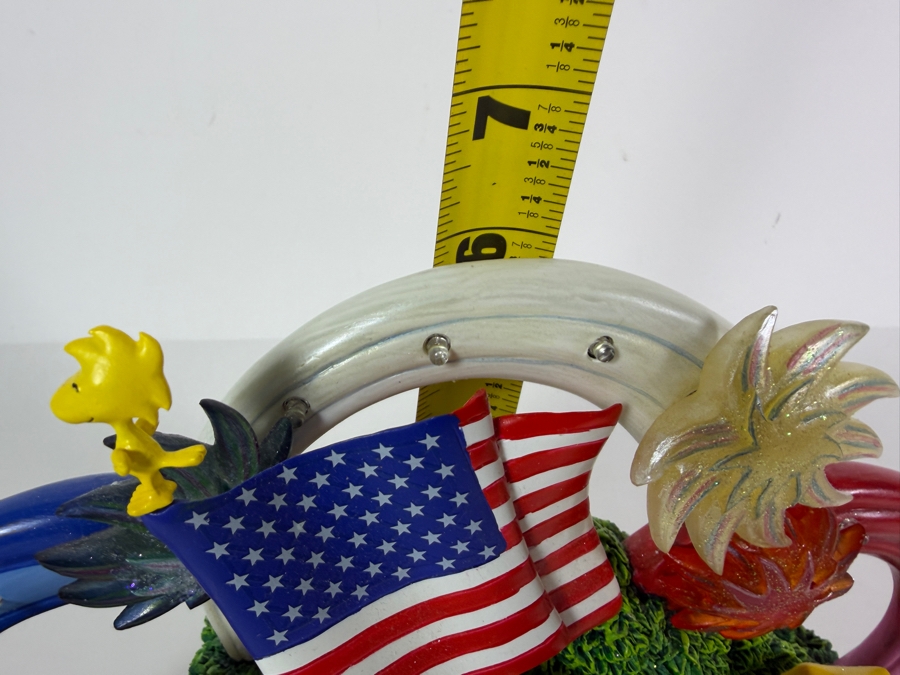 Vintage Peanuts Yankee Doodle Dandy 4th Of July Lighted Sculpture By Danbury Mint 10'W X 6'H [Photo 11]