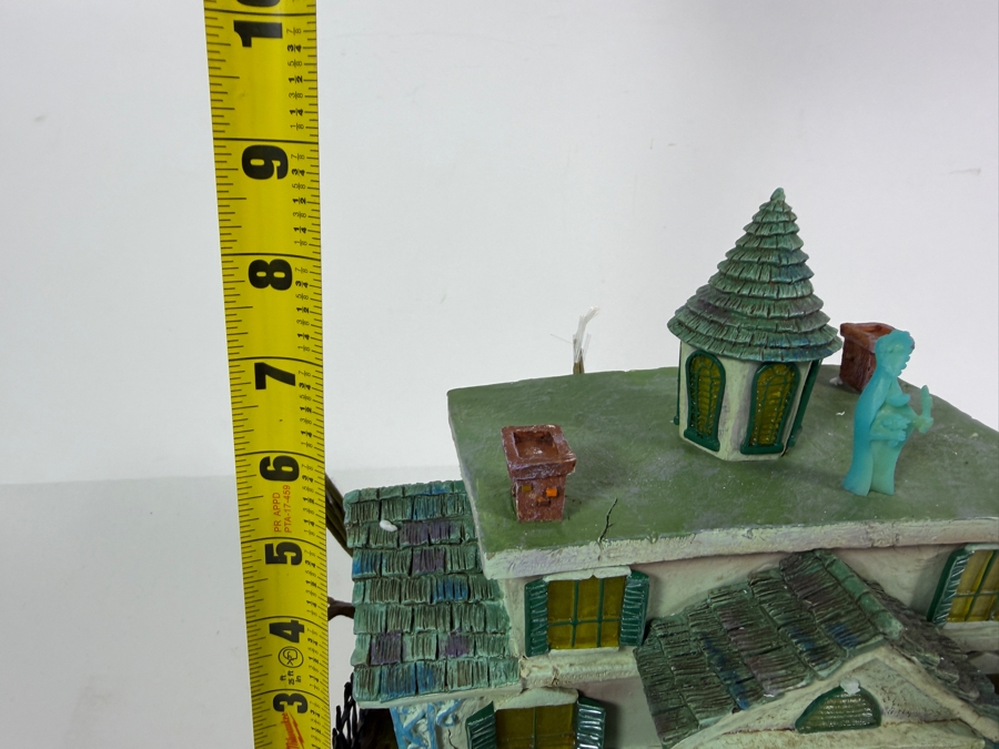 Vintage 2002 Disney Store Exclusive The Haunted Mansion Light-Up Fiber Optic Resin House Miniature 9'W X 7'D X8.5'H [Photo 18]