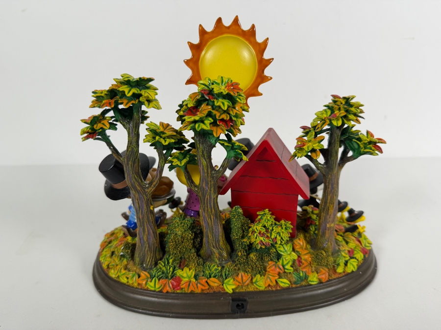 Vintage Peanuts A Time To Give Thanks Thanksgiving Lighted Sculpture By Danbury Mint 10'W X 5'D X7'H [Photo 6]