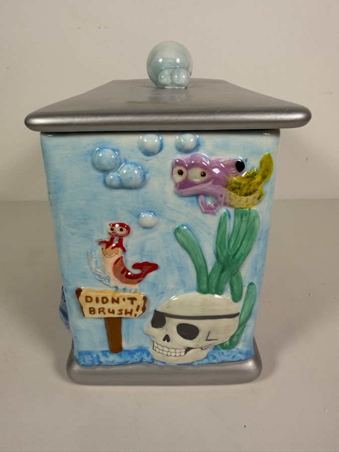 Vintage Westland Giftware Disney Pixar Finding Nemo Dentist Office Aquarium Ceramic Cookie Jar 12'W X 6'D X 8.5'H [Photo 5]