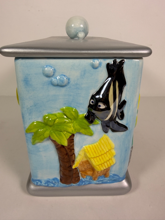 Vintage Westland Giftware Disney Pixar Finding Nemo Dentist Office Aquarium Ceramic Cookie Jar 12'W X 6'D X 8.5'H [Photo 3]