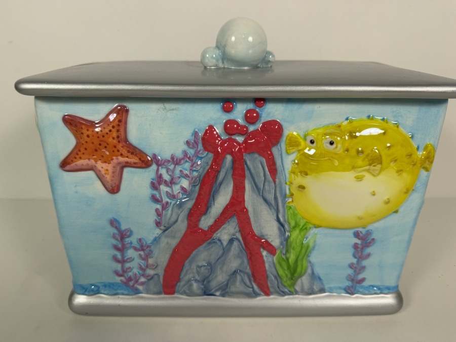 Vintage Westland Giftware Disney Pixar Finding Nemo Dentist Office Aquarium Ceramic Cookie Jar 12'W X 6'D X 8.5'H [Photo 4]