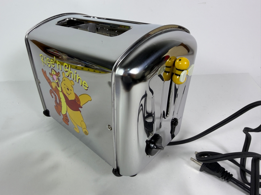 Vintage VillaWare Disney Winnie The Pooh Rise N Shine Stainless Steel Musical Toaster [Photo 2]