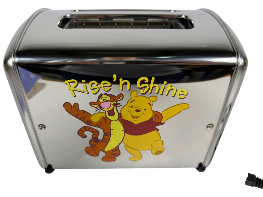 Vintage VillaWare Disney Winnie The Pooh Rise N Shine Stainless Steel Musical Toaster