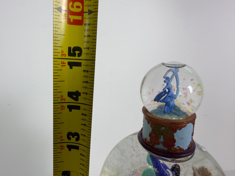 Vintage Disney Store Exclusive Fantasia 65th Anniversary Sorcerer Mickey Mouse Musical Tower Snow Globe 15'H [Photo 11]