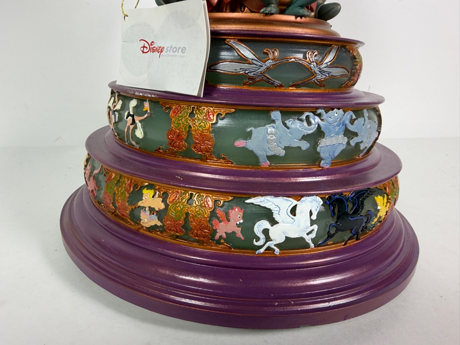 Vintage Disney Store Exclusive Fantasia 65th Anniversary Sorcerer Mickey Mouse Musical Tower Snow Globe 15'H [Photo 6]