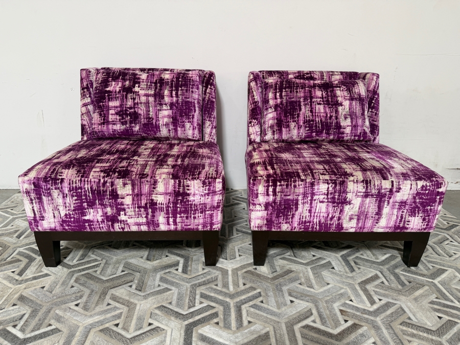 Pair Of Custom Lounge Chairs 34W X 34D X 36H Retails $9,000 [Photo 5]