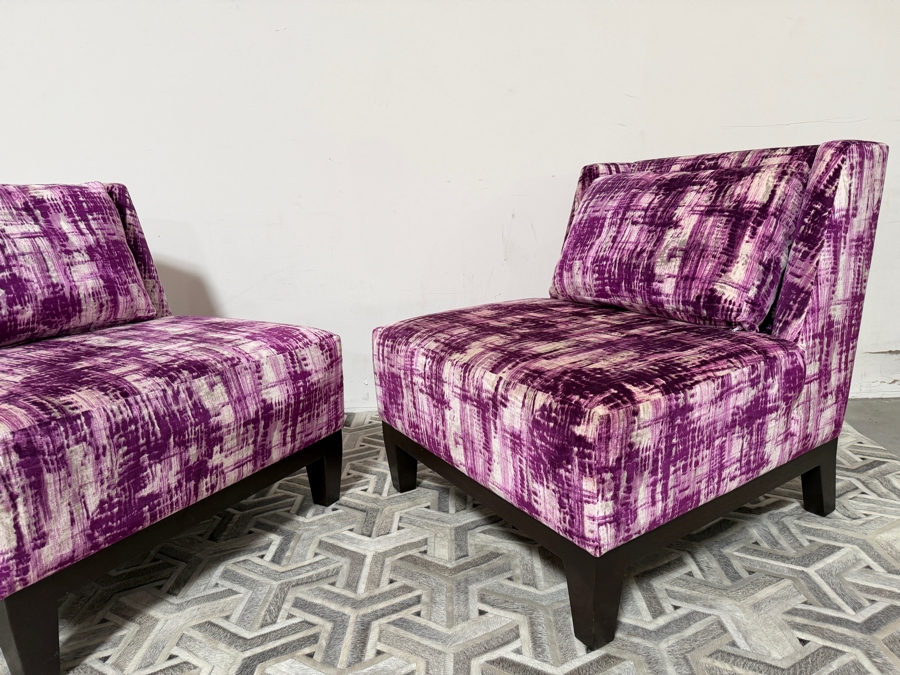 Pair Of Custom Lounge Chairs 34W X 34D X 36H Retails $9,000 [Photo 8]